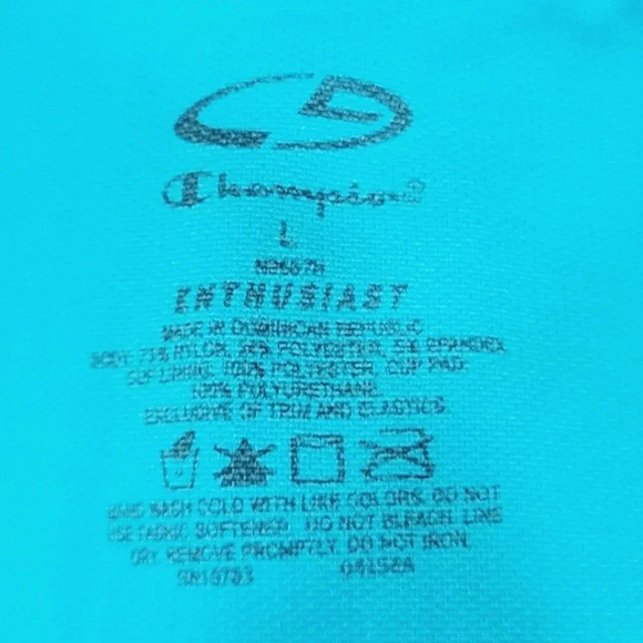 Large Champion N9567 Enthusiast Seamless Wire Free Sports Bra Blue - Picture 4 of 6